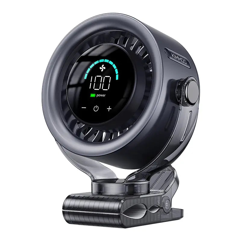 4000mAh Rechargeable Portable Clip on Fan-100-Speed Touch Control, LED Display, 360° Rotate Quiet Turbo Desk Fan, Small Battery Operated USB Fan for Stroller Bed Travel Camping Golf Gym summerwins,dorm essentials,home essentials