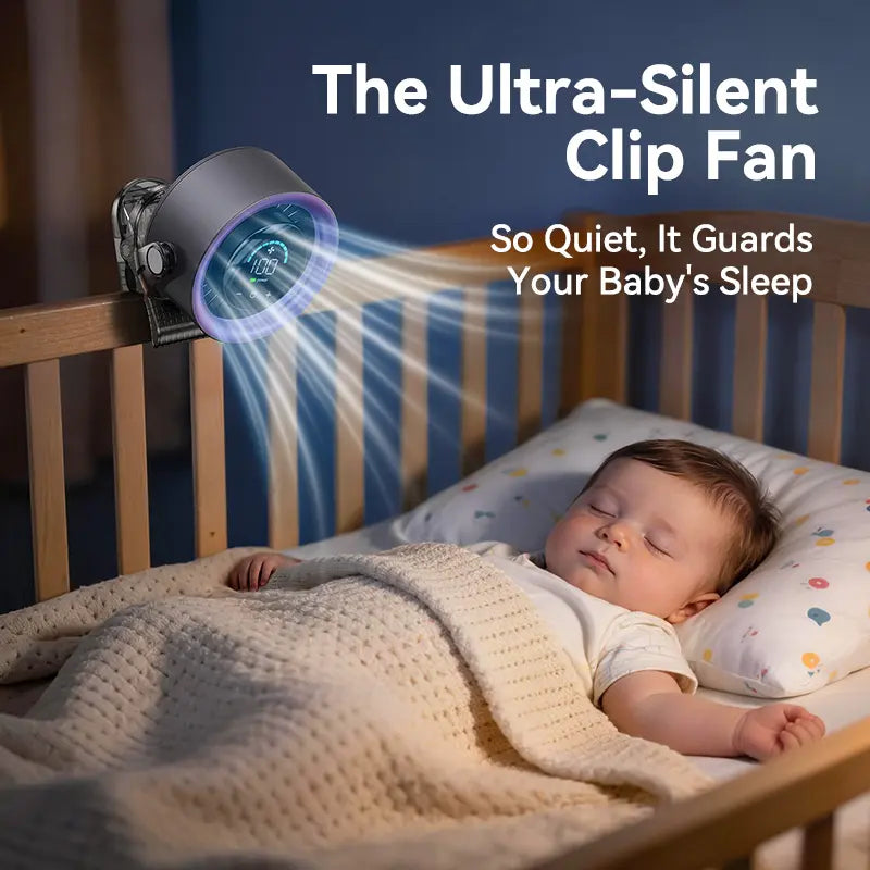 4000mAh Rechargeable Portable Clip on Fan-100-Speed Touch Control, LED Display, 360° Rotate Quiet Turbo Desk Fan, Small Battery Operated USB Fan for Stroller Bed Travel Camping Golf Gym summerwins,dorm essentials,home essentials